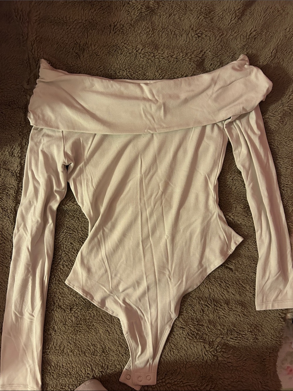 Off-the-Shoulder Long Sleeve Bodysuit